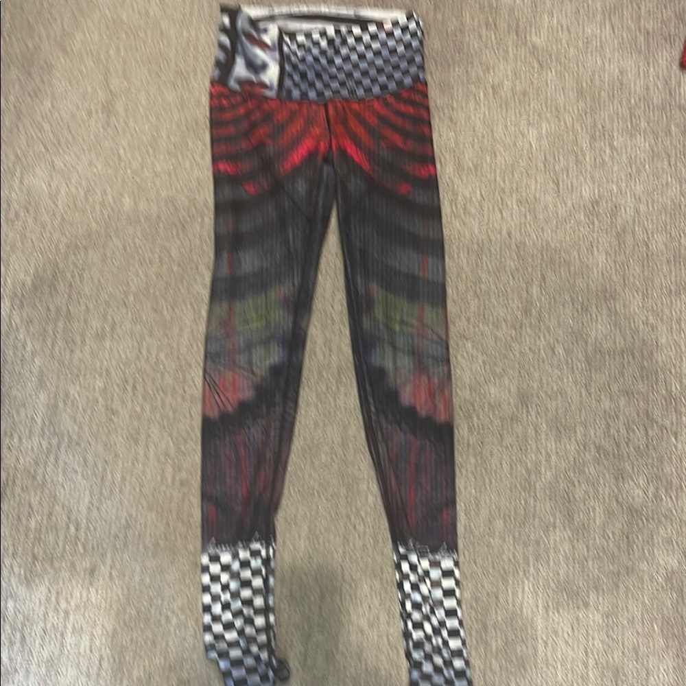 Niyama Sol Red and Black Checkered Leggings
